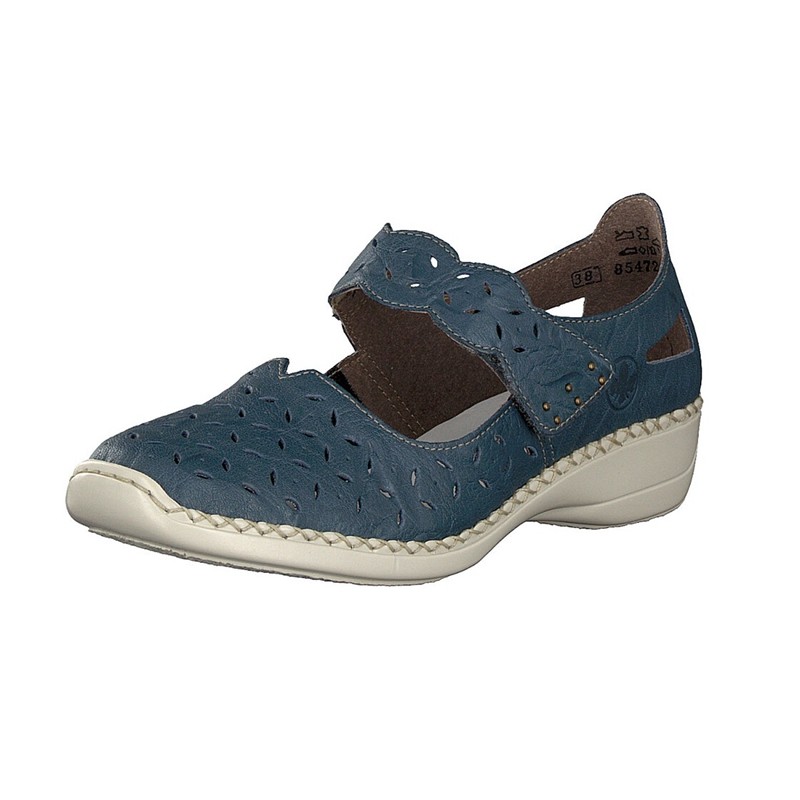 Slip On Damske - Rieker 41377-12 Modre Topánky